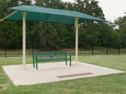 bench and canopy